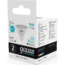 Лампа светодиодная Gauss 13529 LED Elementary MR16 GU5.3 9Вт 4100К