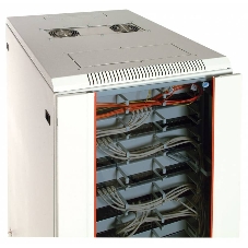 Шкаф телеком. напольный 42U (600x800) дверь стекло (ШТК-М-42.6.8-1ААА) (3 коробки)