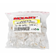 Разъем Rexant RJ-45(8P8C) под витую пару, UTP, категория 6, с вставкой
