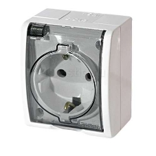 Розетка 1-м ОП Simon15 с защ. крышкой с заземл. IP54 белый Simon 1594445-030 Розетка 1-м ОП Simon15 с защ. крышкой с заземл. IP54 белый Simon 1594445-030