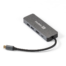 Концентратор USB ExeGate DUB-21C/PD/HL, USB Type-C, USB/USB Type-C/RJ45, USB