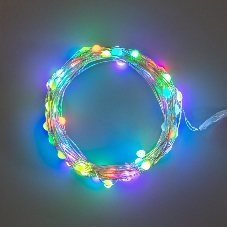 Гирлянда Neon-night Роса 10м, 100 LED, RGb, IP44, на батарейках 3хАА, с пультом 44 режима