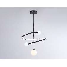 Светильник Ambrella light FL66303 BK черный 39W 3000K-6400K+G9 D500*1200 (ПДУ ИК)