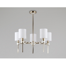 Люстра Ambrella light LH72371/5 DBS/WH темная латунь/белый E14/5 max 40W D680*720