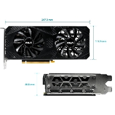 Видеокарта Palit GeForce RTX 3060 INFINITY 2 OC, 12 GB GDDR6, 192 bit, 3xDisplayPort, HDMI, GPU 1792 MHz