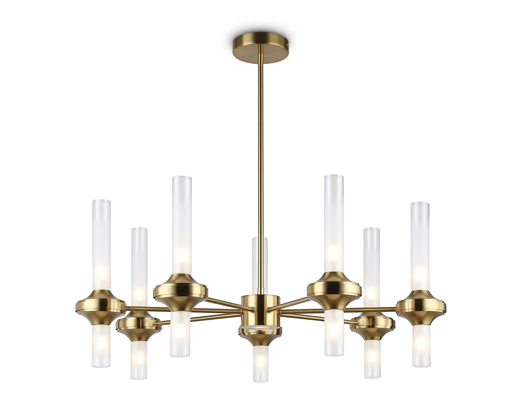 Люстра Ambrella light LH55360/14 BS/CL латунь/прозрачный G9/14 max 30W D750*690