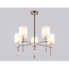 Люстра Ambrella light LH72371/5 DBS/WH темная латунь/белый E14/5 max 40W D680*720