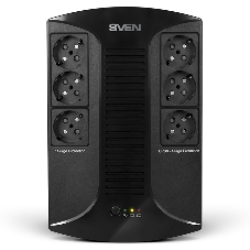 Источник бесперебойного питания SVEN UP-L1000E 1000VA/500W (6 розеток: 3х UPS/сетевой фильтр+3 x сетевой фильтр)