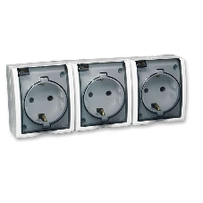 Розетка 3-м ОП Simon15 с защ. крышкой с заземл. IP54 бел. Simon 1594437-030 Розетка 3-м ОП Simon15 с защ. крышкой с заземл. IP54 бел. Simon 1594437-030