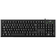 Клавиатура проводная Wired multimedia keyboard Genius SmartKB-100, USB, 104 buttons + SmartGenius button, 12 programable keys, App support, classic form, cable 1.5 m., black color