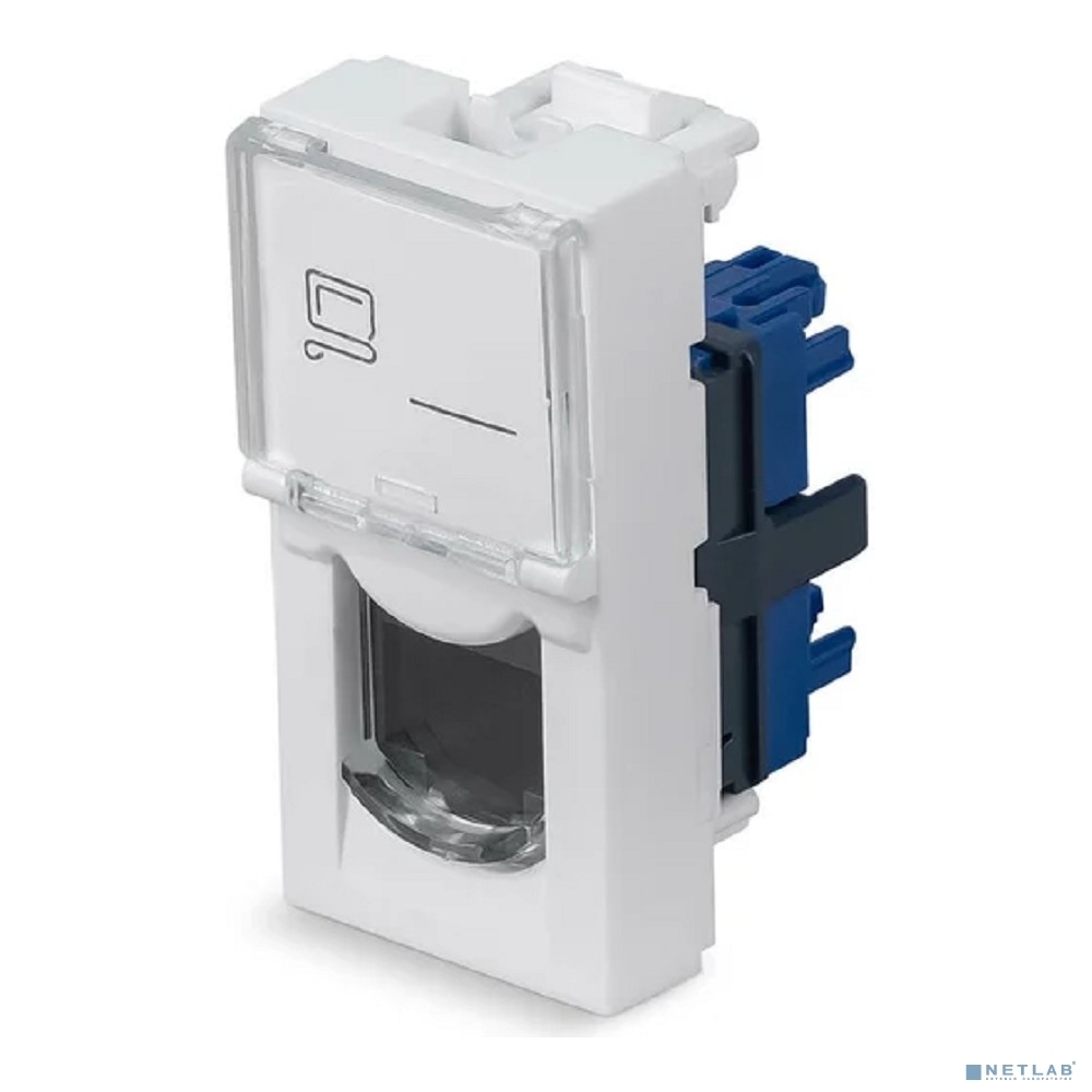 Вставка Keystone Cabeus KJ-RJ45-Cat.6-180T-FP-L-22,5 Jack RJ-45(8P8C), 180 градусов, категория 6, безинструментный монтаж, вставка Mosaic (арт.076561)