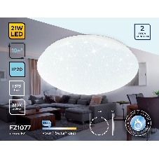 Потолочный светодиодный светильник Ambrella light FZ1077 WH белый 21W 6400K D330*90 (Без ПДУ)