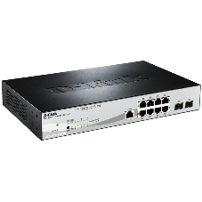Коммутатор D-Link DGS-1210-10P/ME/A1A, 8×1 Гбит/с + 2×1 Гбит/с SFP, управляемый