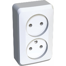 Розетка 2-ая б/з без шторок PA16-005B Schneider Electric ЭТЮД О/У белый