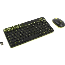Комплект клавиатура+мышь Logitech MK240 Nano беспроводной, USB, 1000 DPI, чёрный
