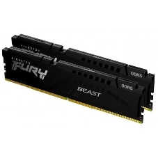Оперативная память Kingston Fury Beast, DDR5, 32GB (2x16GB), 5200MHz, CL40, DIMM, радиатор, черный