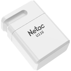 Флешка USB Netac U116 (NT03U116N-004G-20WH), 4Gb, USB 2.0, R/W 70/30, белый