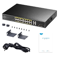 Коммутатор Cudy GS1018PS2, 16×1 Гбит/с, 2×1 Гбит/с Combo (RJ-45/SFP), 2×1 Гбит/с SFP