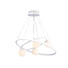 Светильник Ambrella light FL66321/1+4 WH белый 69W 3000K-6400K+G9/4 D600/400*1200 (ПДУ ИК)