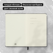 Блокнот Moleskine CLASSIC QP061 Large 130х210 мм, 240 страниц, клетка, твердая обложка, черный