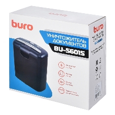 Шредер Buro Home BU-S601S (секр.Р-1)/ленты/6лист./10лтр./пл.карты