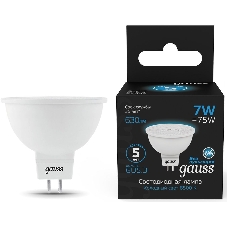 Лампа светодиодная Gauss 101505307 MR16 7W 630lm 6500K GU5.3