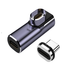Переходник USB 4 Type-C мама-папа угловой с магнитным разъемом тип 2
