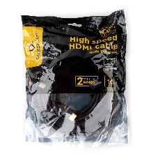 Кабель HDMI Cablexpert CCF2-HDMI4-10M, 19M/19M, v2.0, медь, позол.разъемы, экран, 2 фер.кольца, 10м, черный, пакет