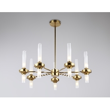 Люстра Ambrella light LH55360/14 BS/CL латунь/прозрачный G9/14 max 30W D750*690