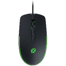 Мышь проводная Oklick 100M черный, 1600 dpi, USB, кнопки - 4