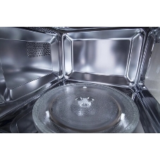 Встраиваемая микроволновая печь Gorenje, 20 л, 5 уровней мощности, 15 автопрограмм, электронное управление, дисплей, гриль, поворотный стол, цвет черный, ВxШxГ 38х56.8х34 см