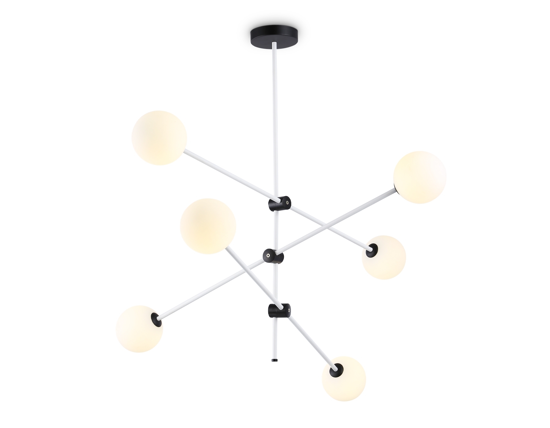 Светитльник Ambrella Light TR2512/6 WH/BK белый/черный G9/6 max 10W D970*830