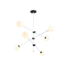 Светитльник Ambrella Light TR2512/6 WH/BK белый/черный G9/6 max 10W D970*830