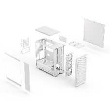Корпус ПК без блока питания/Case Fractal Design Epoch TG RGB Clear Tint, Midi-Tower, 3x120mm ARGB, 2xUSB-A 3.2 + 1xUSB 3.2 Type-C ATX, mATX, mITX, White
