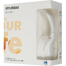 Беспроводные/проводные наушники Hyundai H-HP101 белый, накладные, Bluetooth + проводной, до 7 ч