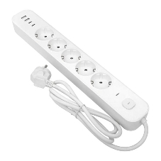Удлинитель EKF UBA-LUX-515-TC 5х1.5 м IP20 2USB 2.4А+2type-C LUX 1.5 кв.мм