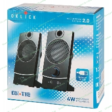 Акустическая система Oklick OK-118 2.0 черный 4Вт