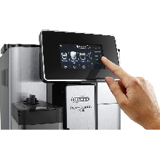 Кофемашина автоматическая DeLonghi ECAM610.74.MB черный/серебристый, исп. кофе - зерновой/молотый, 2.2 л, 1450 Вт, 19 Бар.