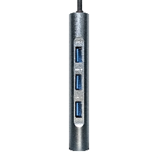 USB-концентратор ExeGate EX293985RUS DUB-31C/MAX (кабель-адаптер USB Type-C --> 3xUSB3.0 + Card Reader + PD 100W + HDMI 4K@30Hz + VGA + Audio + Lan RJ45 10/100/1000Mb, Plug&Play, серый)