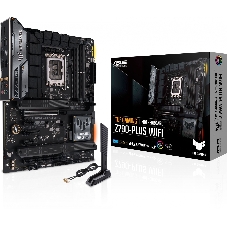 Материнская плата ASUS TUF GAMING Z790-PLUS WIFI, LGA 1700, Intel Z790, 4xDDR5, 4xSATA, 4xM.2, 1xPCIe 5.0 x16, 1xPCIe 4.0 x4, 2xUSB-A 3.2 Gen 2, 4xUSB-A 3.2 Gen 1, 1xUSB-C 3.2 Gen 2, 1xUSB-C 3.2 Gen 2x2, 1x2.5Gb LAN, 5x3.5 мм, 7.1, Standard-ATX