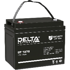Аккумуляторная батарея Delta DT 1275 напряжение 12В, емкость 75А·ч (259х169х213мм)