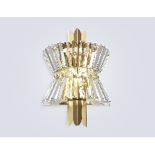 Настенный светильник Ambrella light LH41029/2 BS/CL латунь/прозрачный E14*2 max 40W 310*180*460