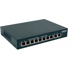 Коммутатор PoE Osnovo SW-20820(120W), 8 x FE с поддержкой PoE (IEEE 802.3af/at), 2 x GE, до 30W на порт, суммарно до 115W