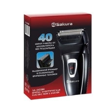 Электробритва Sakura SA-5421BS 3гол 2триммера сух.бритье аккум