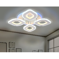Потолочный светодиодный светильник FA8841/4 WH белый 3000K/4200K/6400K 80W 500*500*80 (ПДУ РАДИО 2.4G)