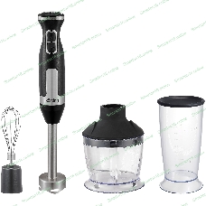 Блендер погружной Korting, кнопочное управление, 20 скоростей, 3 насадки, объем чаши 800 мл, турборежим, защита от перегрева/перегрузки, материал корпуса металл/пластик, мощность 1400 Вт, цвет черный