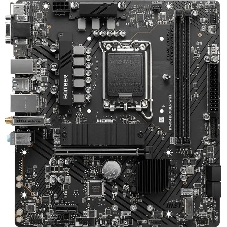 Материнская плата MSI B760M BOMBER WIFI, LGA 1700, Intel B760, 2xDDR5, 4xSATA, 2xM.2, 1xPCIe 4.0 x16, 1xPCIe x1, 1xVGA, 1xHDMI, 1xDP, 1x2.5Gb LAN, Wi-Fi 6E, Bluetooth 5.3, 4xUSB-A 5Gbps, 2xUSB-A 2.0, 1xPS/2, 3x3.5 мм, 7.1, чёрный, mATX
