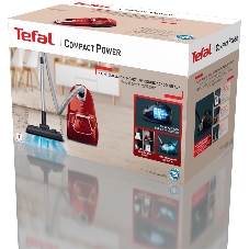 Пылесос Tefal TW3953EA красный/серебристый, 750 Вт, уборка сухая, пылесборник мешок 3 л