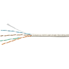 Кабель витая пара Cabeus UTP-4P-Cat.5e-SOLID-GY-LIGHT UTP (U/UTP), категория 5e, 4 пары 0,47мм (24 AWG), PVC нг(А)-LS, серый (305 м)