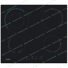 Встраиваемая электрическая панель CANDY CH64DVT . 4 hi light зоны нагрева. Цветная графика зон расширения. 1 зона расширения: круглая Ø 130-220 мм. 